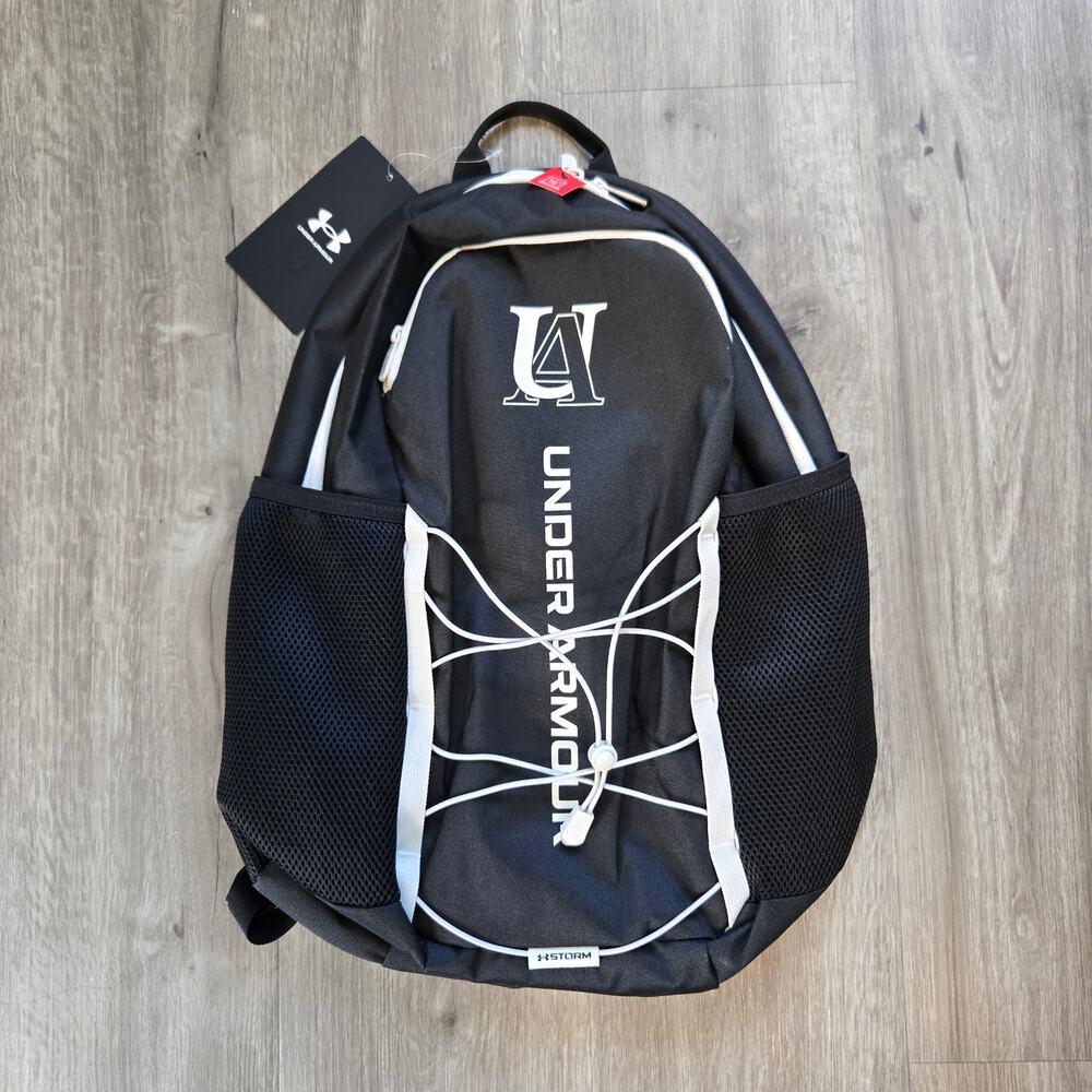 NEW Under Armour Storm Backpack Black White UA 26L School Bookbag Sports Bag